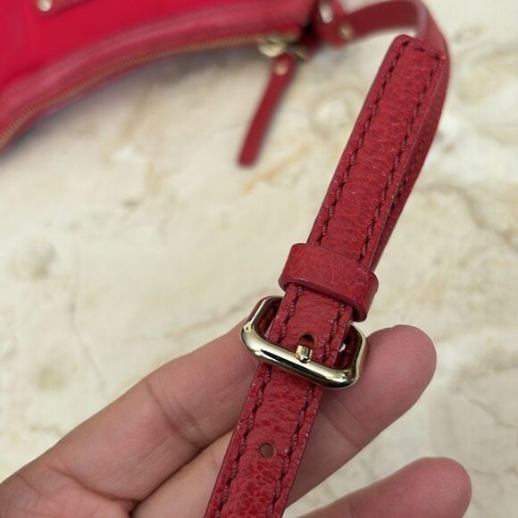 Kate Spade Leather & Nylon Adjustable Crossbody Bag Red - Picture 13 of 15
